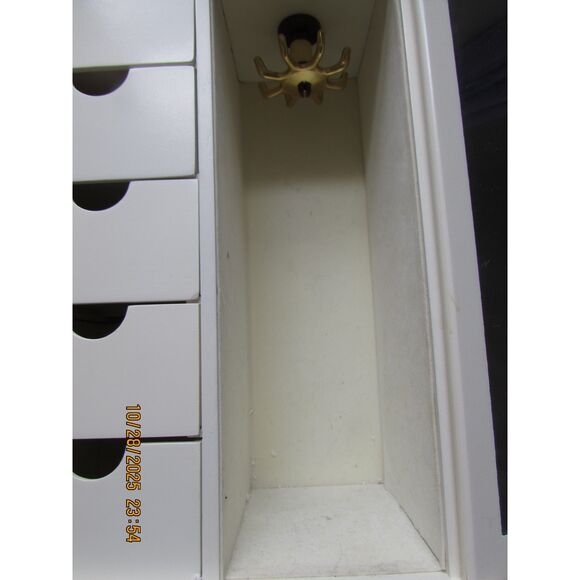 Avon 1999 Jewelry box armoire case floral design red roses 5 drawers mirror - Picture 10 of 16